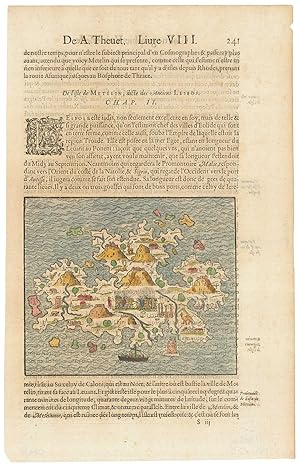 Bild des Verkufers fr [De l'Isle de Metelin, dicte des Anciens Lesbos.] zum Verkauf von Altea Antique Maps