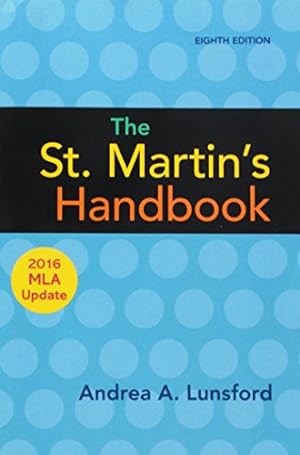 Seller image for The St. Martin's Handbook with 2016 MLA update by Lunsford, Andrea A. [Paperback ] for sale by booksXpress