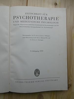 Zeitschrift für Psychotherapie und medizinische Psychologie. (Hrsgg. V. E.Kretschmer, Tübingen, u...