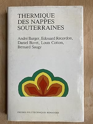 Seller image for Thermique des nappes souterraines for sale by ShepherdsBook