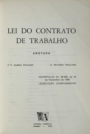 LEI DO CONTRATO DE TRABALHO.