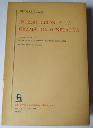 Imagen del vendedor de Introduccin a la gramtica generativa. a la venta por La Leona LibreRa