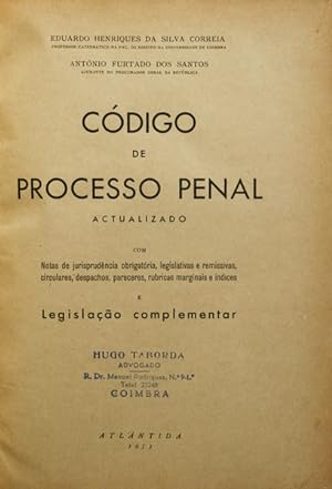 Imagen del vendedor de CDIGO DE PROCESSO PENAL. a la venta por Livraria Castro e Silva
