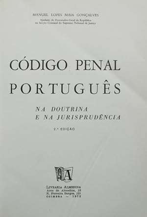 Seller image for CDIGO PENAL PORTUGUS: NA DOUTRINA E NA JURISPRUDNCIA. [2. EDIO] for sale by Livraria Castro e Silva