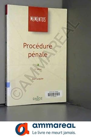 Image du vendeur pour Procdure pnale, mmento mis en vente par Ammareal