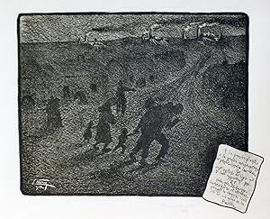 "PATRIE" Lithographie originale entoilée de L. THIRY (1902) contresignée au crayon et numérotée 7