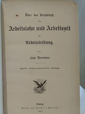 Über das Verhältniß von Arbeitslohn und Arbeitszeit zur Arbeitsleistung.