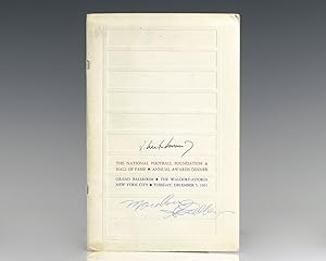 The National Football Foundation and Hall of Fame Annual Award Dinner [John F. Kennedy Signed Pro...