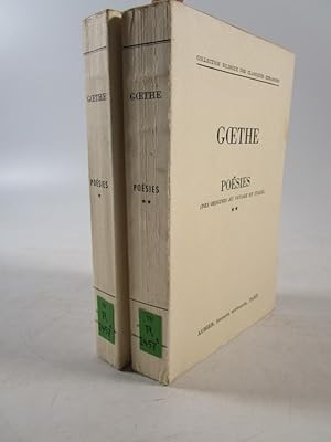 Bild des Verkufers fr Goethe Posies. (De origines au voyage en Italie). Tome I-II. (= Collection bilingue des classiques trangers). zum Verkauf von Antiquariat Bookfarm