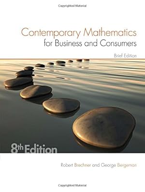 Seller image for Contemporary Mathematics for Business & Consumers, Brief Edition by Brechner, Robert, Bergeman, Geroge [Paperback ] for sale by booksXpress