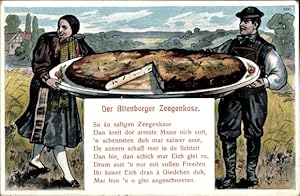 Künstler Ansichtskarte / Postkarte Der Altenborger Zeegenkase, Altenburger Ziegenkäse, Trachten T...