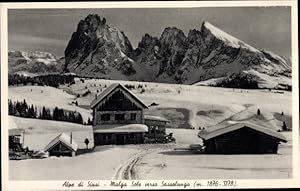 Seller image for Ansichtskarte / Postkarte Dolomiten Sdtirol, Alpe di Siusi, Malga Sole verso Sassolungo for sale by akpool GmbH