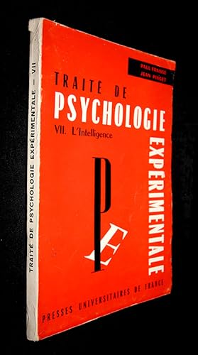 Bild des Verkufers fr Trait de psychologie exprimentale VII. L'intelligence zum Verkauf von Abraxas-libris