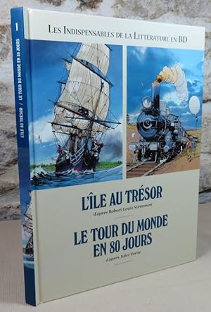 Bild des Verkufers fr L'ile au trsor, Le tour du monde en 80 jours. zum Verkauf von Latulu