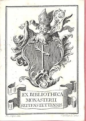 Ex Bibliotheca Monasterii Seitenstettensis. Kupferstich von Friedrich Schaur, Wien. 18. Jhdt.