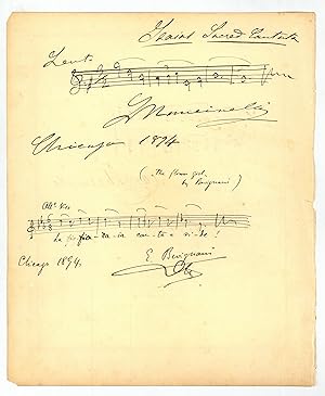 Immagine del venditore per Autograph musical quotation signed. venduto da Antiquariat INLIBRIS Gilhofer Nfg. GmbH