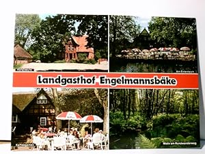 Endel bei Visbek. Landgasthof Engelmannsbäke. Alte Mehrbild Werbekarte / Klappkarte farbig, ca 80...