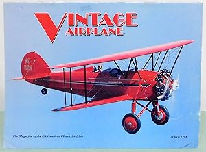 Seller image for Vintage Airplane Magazine March 1998 Vol. 26 No. 3 for sale by Argyl Houser, Bookseller