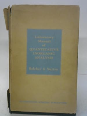 Seller image for Quantitative Inorganic Analysis for sale by World of Rare Books