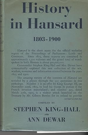 History in Hansard 1803 - 1900.