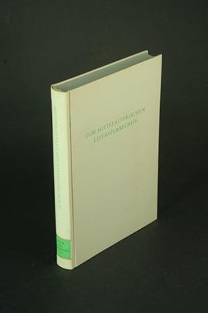 Seller image for Zum mittelalterlichen Literaturbegriff. for sale by Steven Wolfe Books