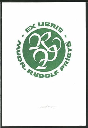 Image du vendeur pour Exlibris Mudr. Rudolf Prbys, Initialen MRP mis en vente par Bartko-Reher