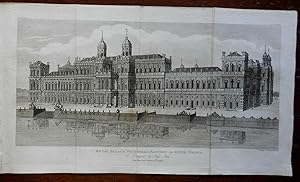 Whitehall British Royal Palace London Thames Rives 1892 engraved print