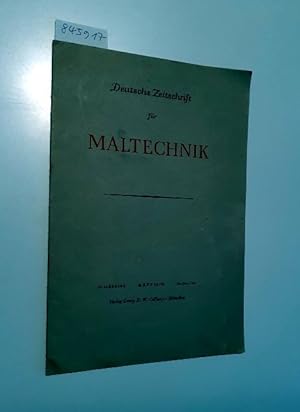 Deutsche Zeitschrift für Maltechnik 59. Jahrgang : Heft 10/12 : Okt./Dez. 1943