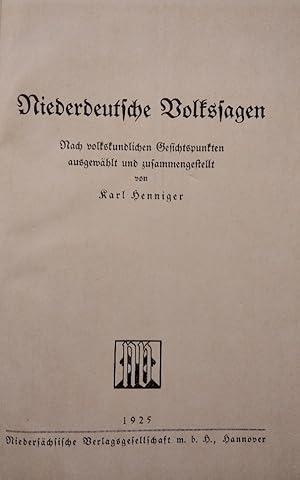 Niederdeutsche Volkssagen.