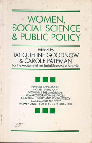 Immagine del venditore per Women, Social Science and Public Policy venduto da Goulds Book Arcade, Sydney