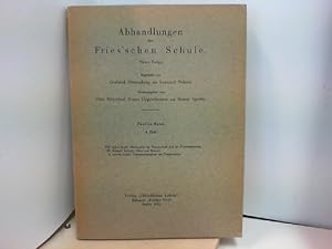 Seller image for Abhandlungen der Fries ' schen Schule - Band 5 / Heft 4 for sale by ABC Versand e.K.