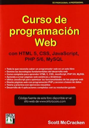 Imagen del vendedor de CURSO DE PROGRAMACION WEB: CON HTL5, CSS, JAVASCRIPT, PHP 5/6 Y MYSQL. a la venta por TraperaDeKlaus