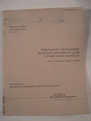 Bild des Verkufers fr The North Vietnamese Military Adviser in Laos: A First Hand Account. (= Advanced Research Projects Agency, Project Rand, Memorandun RM-5688-ARPA). zum Verkauf von Antiquariat Bookfarm