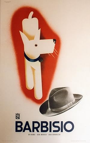 "BARBISIO" Affiche italienne originale entoilée / Litho STUDIO MINGOZZI Bologna / LITOGRAFIE ARTI...