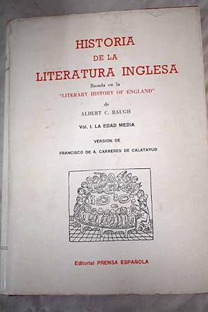 Imagen del vendedor de Historia de la literatura inglesa, I a la venta por Alcan Libros