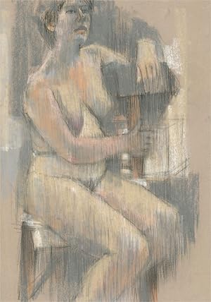 Seller image for Val Hamer - Contemporary Pastel, Seated Figure with Box for sale by Sulis Fine Art