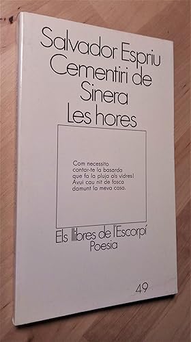 Imagen del vendedor de Cementiri de Sinera. Les hores a la venta por Llibres Bombeta