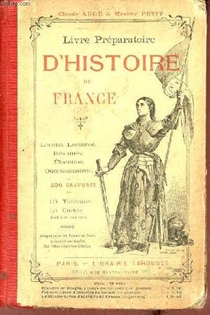 Imagen del vendedor de Livre prparatoire d'histoire de France - 90e dition. a la venta por Le-Livre