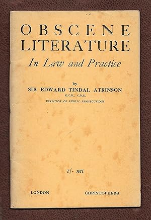 Seller image for Obscene Literature In Law and Practice [Christopher Sandford's copy] for sale by The Bookshop at Beech Cottage