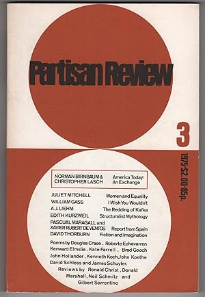 Image du vendeur pour Partisan Review, Volume 42, Number 3 (XLII; 1975) mis en vente par Philip Smith, Bookseller