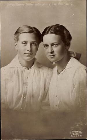 Ansichtskarte / Postkarte Prinzessinnen Altburg und Ingeborg von Oldenburg, Portrait
