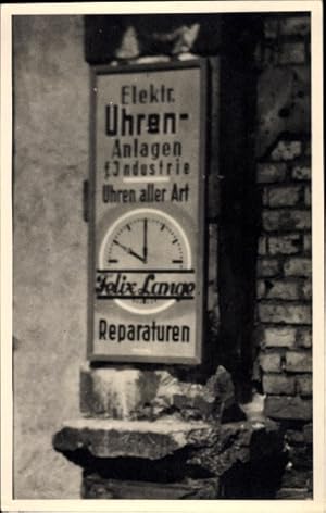 Foto Ansichtskarte / Postkarte Elektr. Uhren Anlagen für Industrie, Uhren aller Art, Felix Lange,...