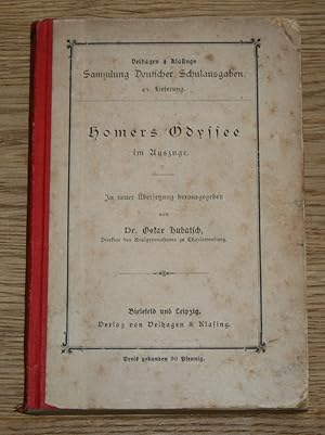 Imagen del vendedor de Homers Odyssee im Auszuge. [Velhagen & Klasings Sammlung deutscher Ausgaben]. a la venta por Antiquariat Gallenberger