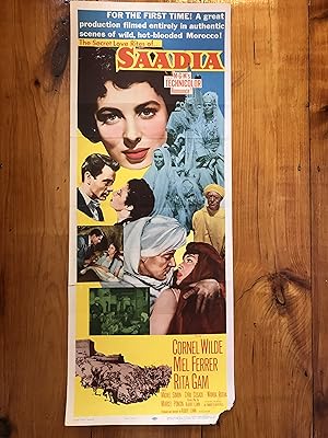 Image du vendeur pour Saadia Insert 1954 Cornel Wilde, Mel Ferrer mis en vente par AcornBooksNH