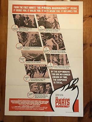 Image du vendeur pour Is Paris Burning? One Sheet 1966 Jean-Paul Belmondo, Charles Boyer mis en vente par AcornBooksNH