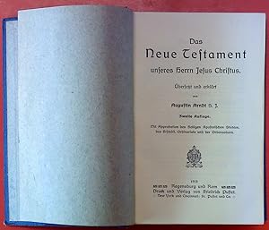 Image du vendeur pour Das Neue Testament unseres Herrn Jesus Christus. ZWEITE AUFLAGE mis en vente par biblion2