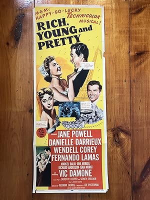 Seller image for Rich Young and Pretty Insert 1951 Jane Powell, Danielle Darrieux for sale by AcornBooksNH