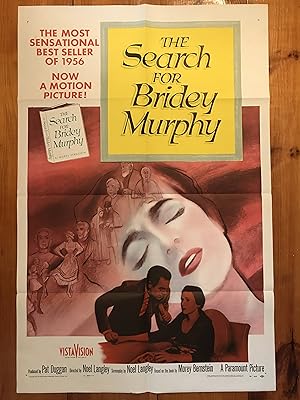 Immagine del venditore per The Search for Bridey Murphy One Sheet 1956 Teresa Wright, Louis Hayward venduto da AcornBooksNH