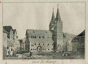 Bild des Verkufers fr Teilansicht, St. Severus Kirche, "Kirche zu Boppart.". zum Verkauf von Antiquariat Clemens Paulusch GmbH