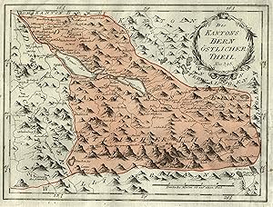 Kupferstich- Karte, b. Reilly, "Des Kantons Bern östlicher Theil".